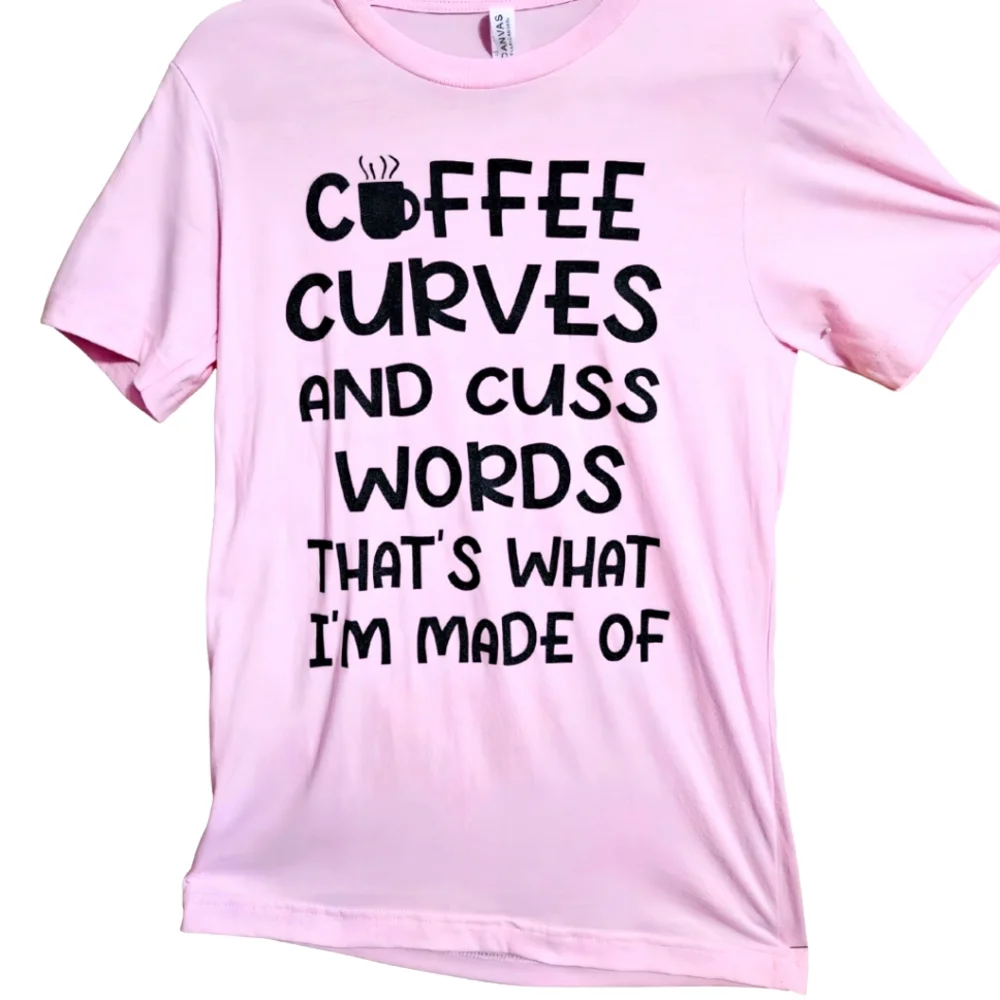 Pink and Black Short Sleeve Graphic Tee - Picture 1 of 3